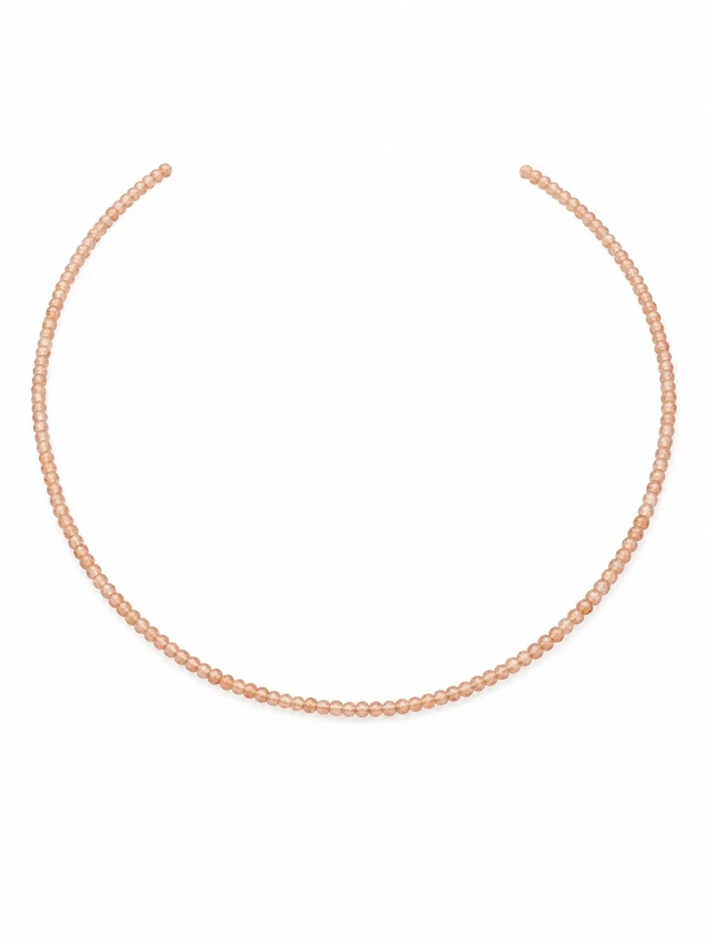 Peach Moonstone Gemstone Necklace (S925)